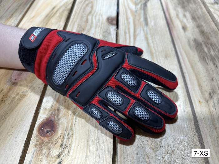 GUANTES T-XS DE MOTO GARIBALDI ROJOS
