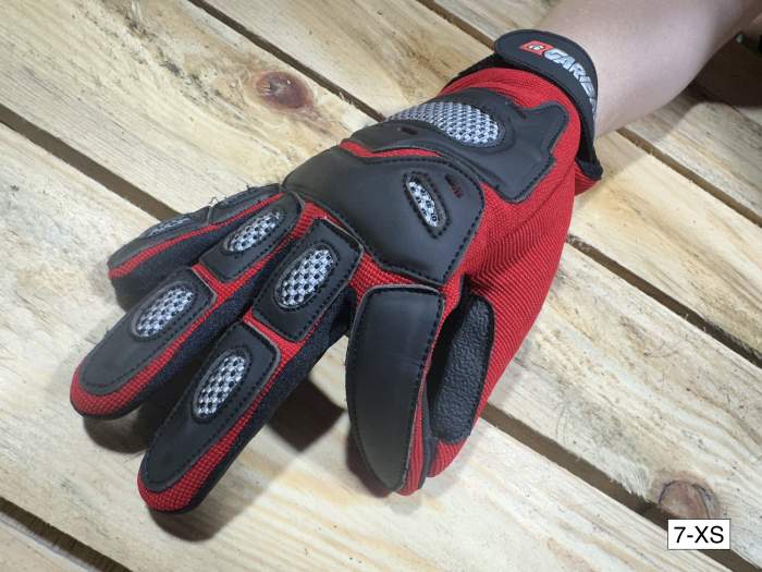 GUANTES T-XS DE MOTO GARIBALDI ROJOS