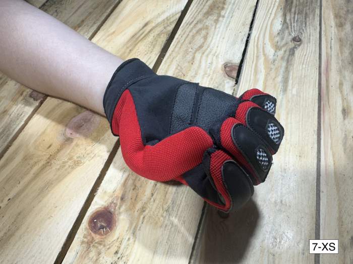 GUANTES T-XS DE MOTO GARIBALDI ROJOS