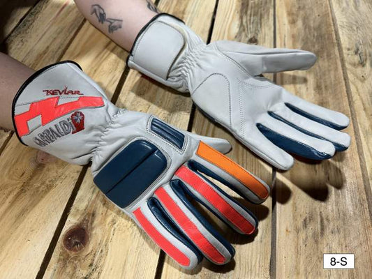 GUANTES T-S DE MOTO GARIBALDI BLANCOS