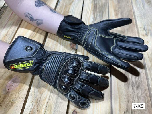 GUANTES T-XS DE MOTO GARIBALDI CARBONO