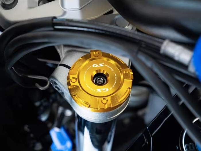 TAPA HORQUILLA BMW R1300GS CNC DORADA