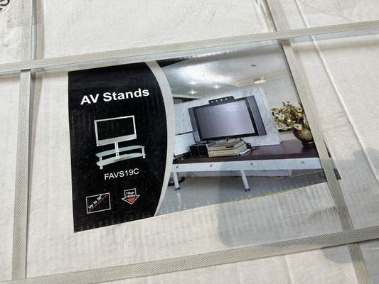 MESA CRISTAL CON SOPORTE TV - 50 PULGADAS 75KG - QrBox.es