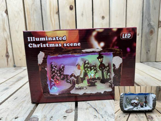 ESCENA NAVIDEÑA 1 CON LUZ 20CM