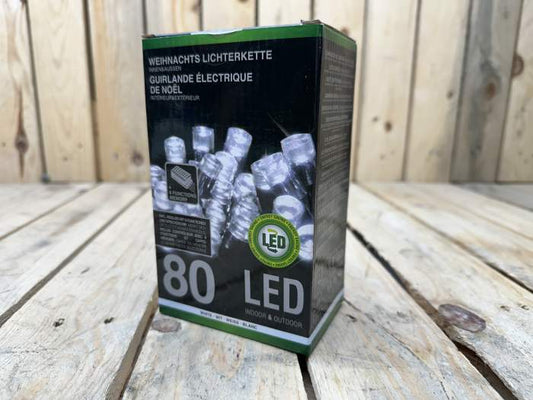 GUIRNALDA NAVIDEÑA 80 LED BLANCO FRÍO – 13M