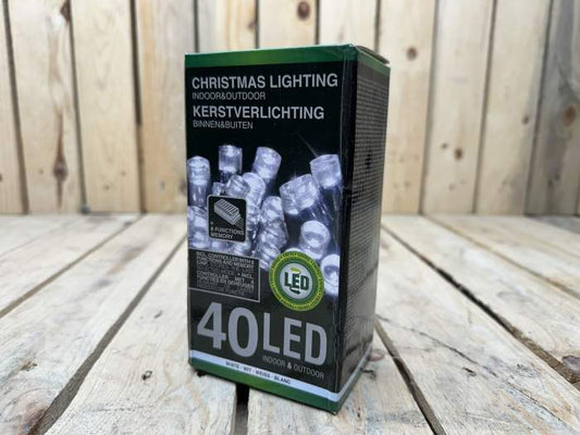 GUIRNALDA NAVIDEÑA 40 LED BLANCO FRÍO – 9M