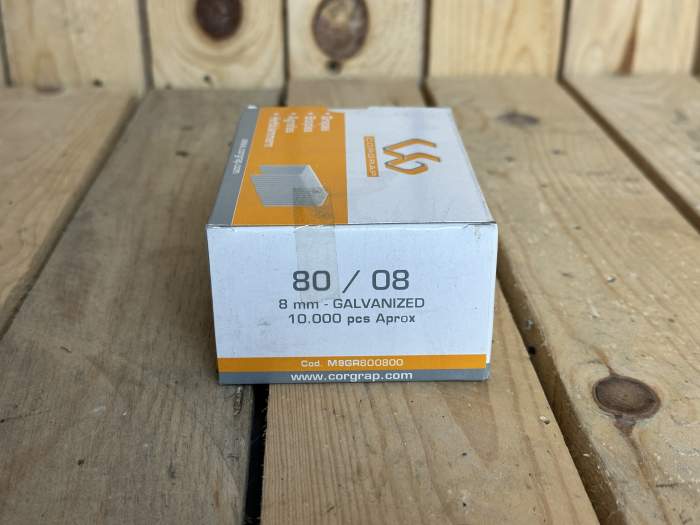 PACK 10.000 GRAPAS 80/08 GALVANIZADAS