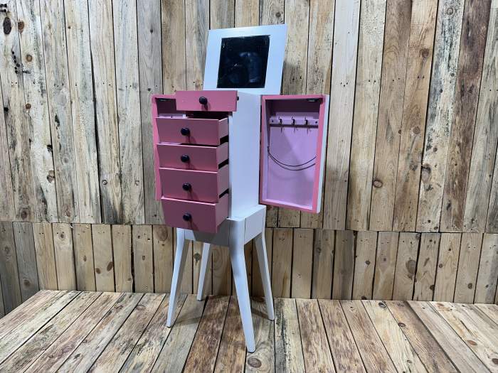 ARMARIO JOYERO ROSA 92x34x26cm