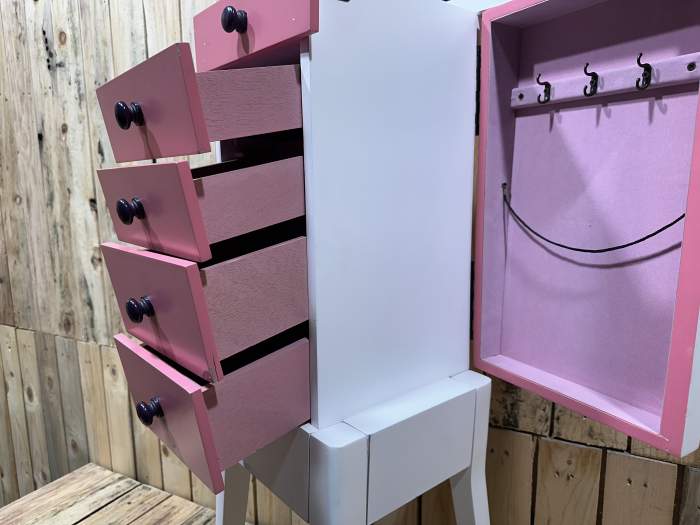 ARMARIO JOYERO ROSA 92x34x26cm