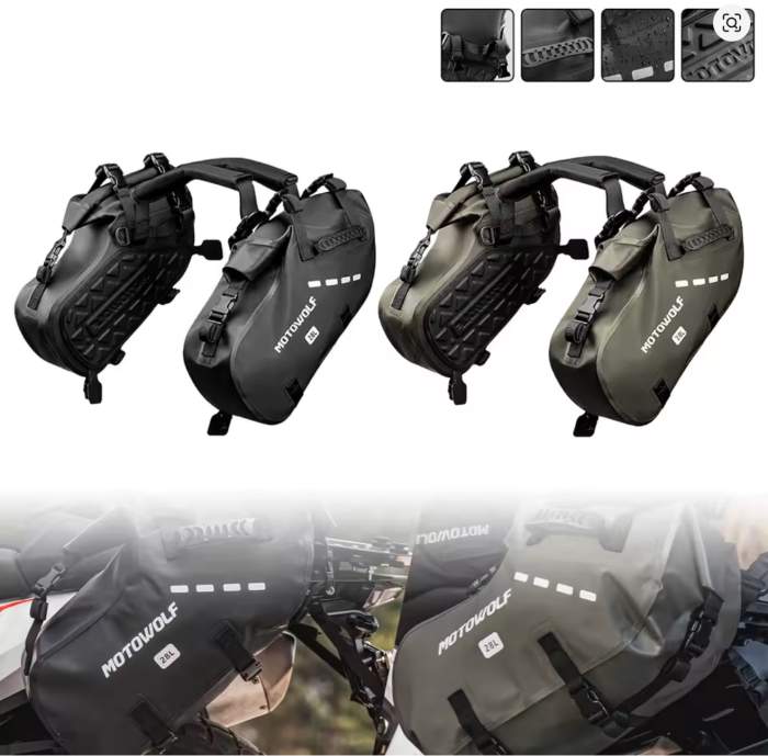 ALFORJAS MOTO IMPERMEABLES 18L MOTOWOLF