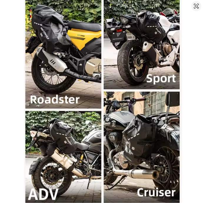 ALFORJAS MOTO IMPERMEABLES 18L MOTOWOLF