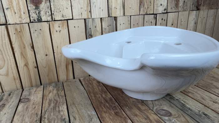 PORCELANA PARA LAVACABEZAS BLANCA MOD.2