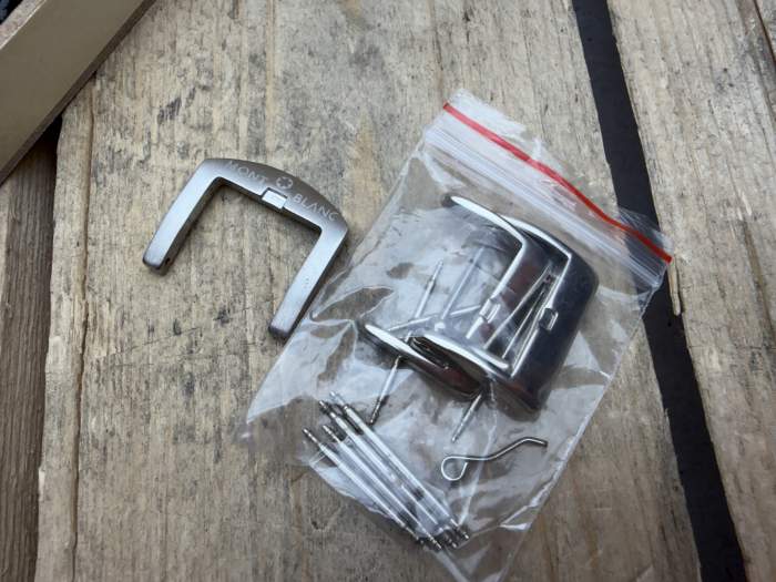 CORREA RELOJ CUERO NEGRO MONT BLANC