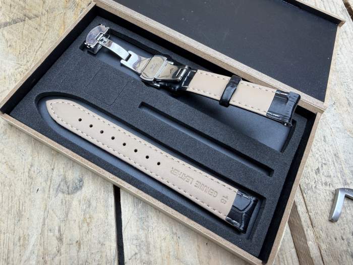 CORREA RELOJ CUERO NEGRO MONT BLANC