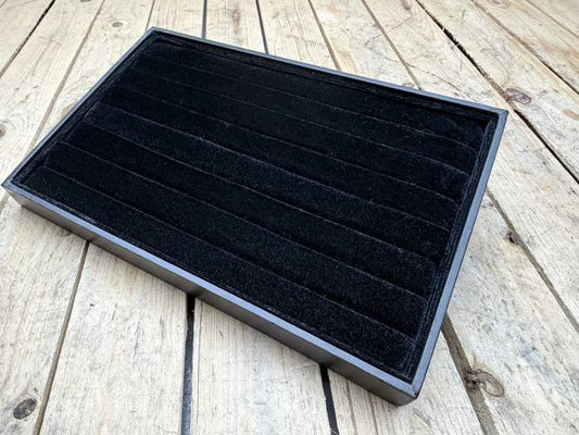 BANDEJA EXPOSITOR TERCIOPELO BISUTERIA 2 - QrBox.es
