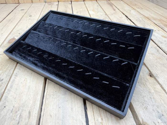 BANDEJA EXPOSITOR TERCIOPELO BISUTERIA 3 - QrBox.es