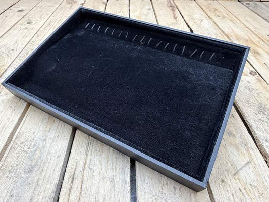 BANDEJA EXPOSITOR TERCIOPELO BISUTERIA 5 - QrBox.es