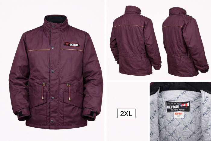 Chaqueta T-2XL Impermeable Kiwi GR/TR Burdeos