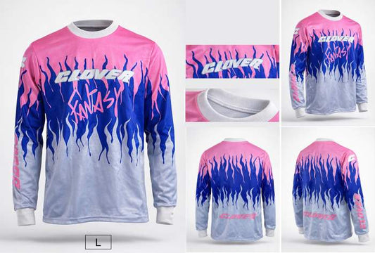 Camiseta T-L De Moto Clover Fantasy Rosa