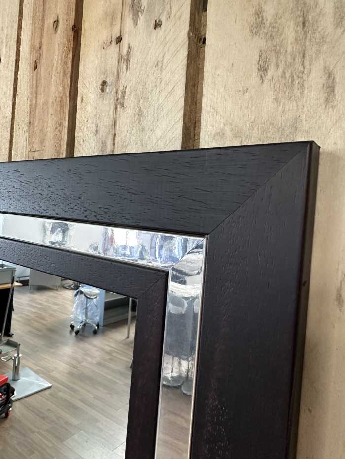 ESPEJO MADERA OSCURA REF.48 - QrBox.es