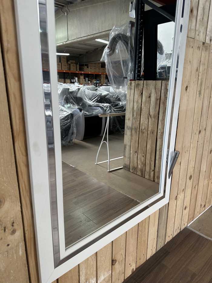 ESPEJO MADERA BLANCA REF.49 - QrBox.es