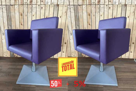 OFERTA 2 SILLONES COMPLETOS KUARE MORADO