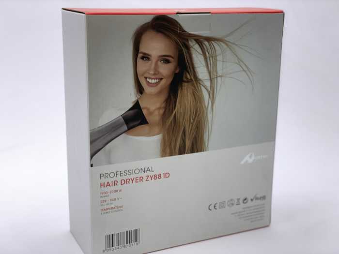 SECADOR DE PELO PROFESIONAL ZY881D - QrBox.es