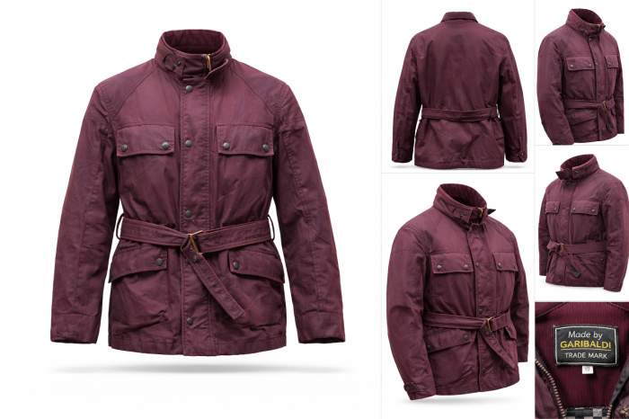 CHAQUETA T-S MOTO GARIBALDI BURDEOS - QrBox.es