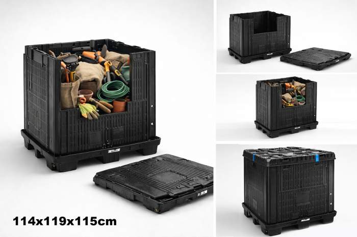 CONTENEDOR PALLET BOX JARDÍN 114×119×115 CM