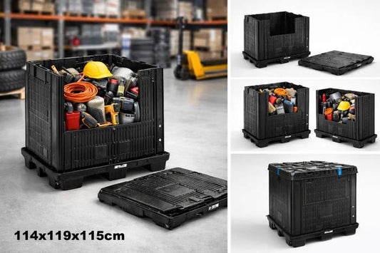 PALLET BOX LOGÍSTICA INDUSTRIAL 114×119×115 CM
