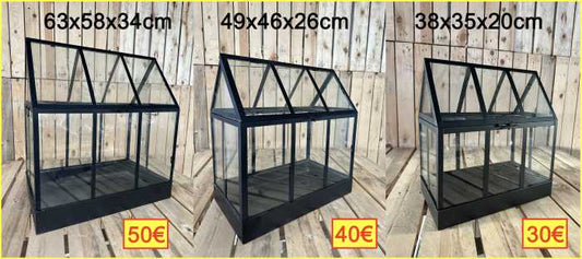 CASA PEQUEÑA PARA PLANTAS Y FLORES NEGRA - QrBox.es