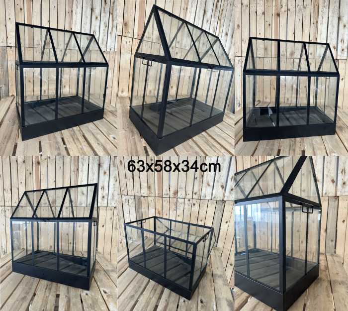 CASA PEQUEÑA PARA PLANTAS Y FLORES NEGRA - QrBox.es