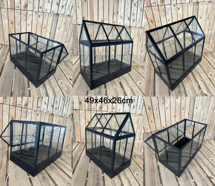 CASA PEQUEÑA PARA PLANTAS Y FLORES NEGRA - QrBox.es