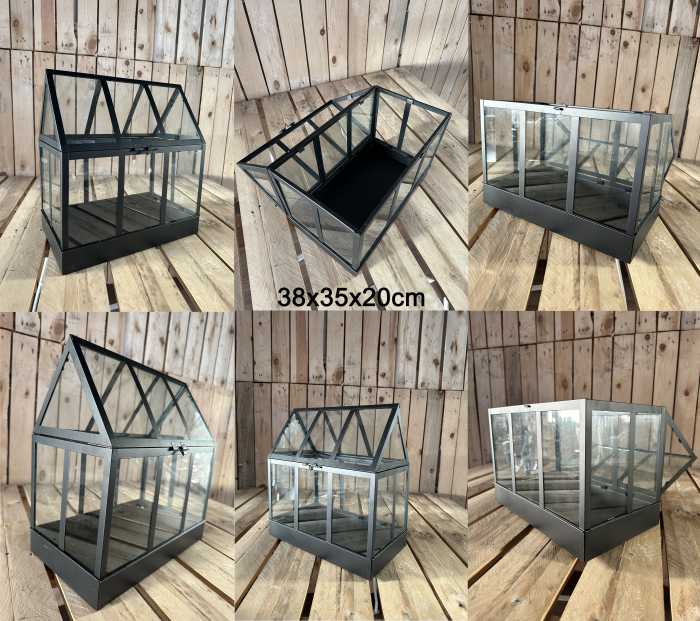CASA PEQUEÑA PARA PLANTAS Y FLORES NEGRA - QrBox.es