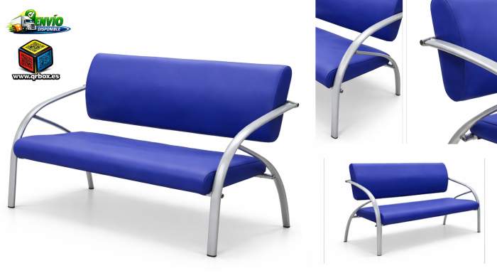 SOFA DE ESPERA MODELO 601 BLUE - QrBox.es