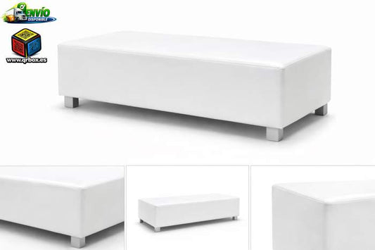 SOFA DE ESPERA BANQUETA BLANCA - QrBox.es