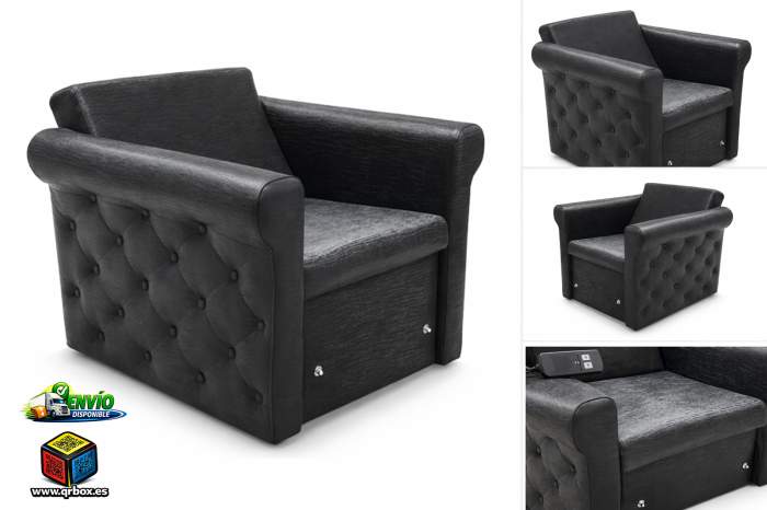 BUTACA ELECTRICA CHESTER NEGRO AGUAS - QrBox.es