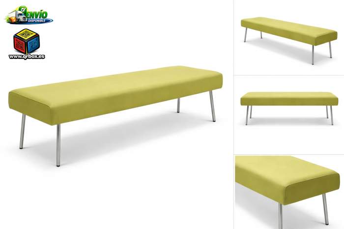 SOFA DE ESPERA BANQUETA VERDE - QrBox.es