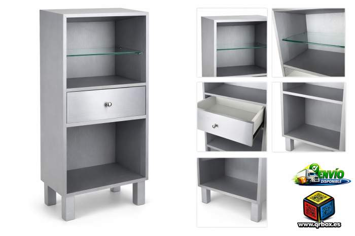 ARMARIO AUXILIAR GRIS 80×40×20 CM
