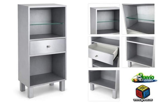 ARMARIO AUXILIAR GRIS 80×40×20 CM