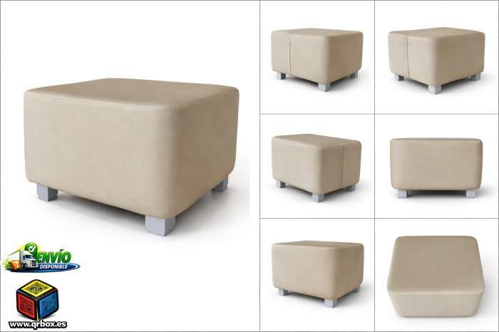 POUF STUDIO BEIGE - QrBox.es