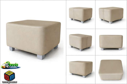 POUF STUDIO BEIGE - QrBox.es