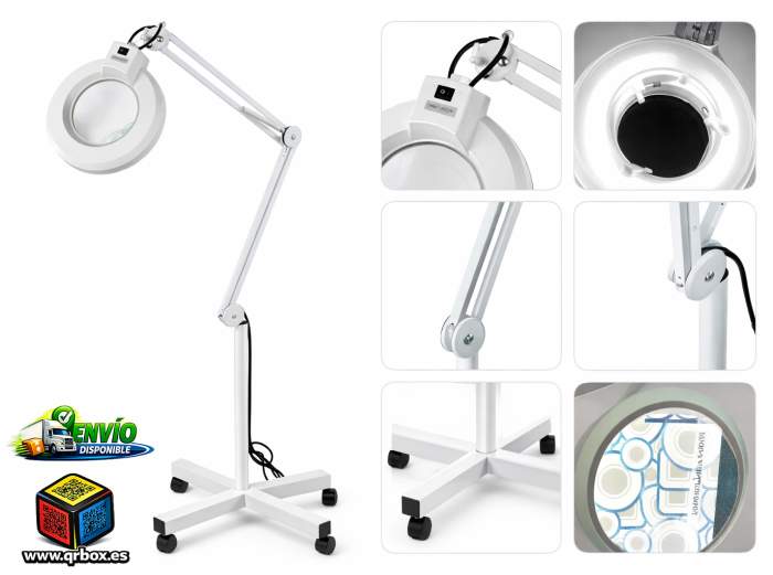 LUPA AUMENTO + LAMPARA LED CON RUEDAS - QrBox.es