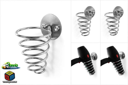 PORTASECADOR ESPIRAL CROMADO - QrBox.es
