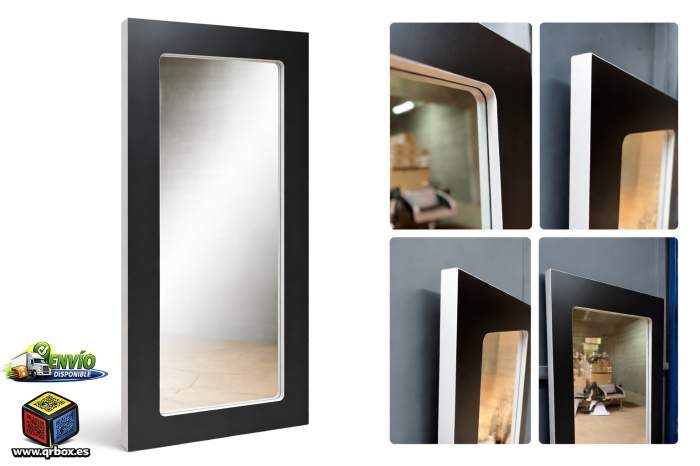 ESPEJO GRANDE NEGRO REF.19 - QrBox.es