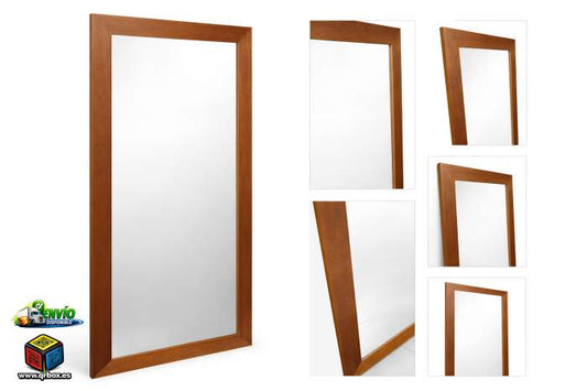 ESPEJO CON MARCO DE MADERA REF.35 - QrBox.es
