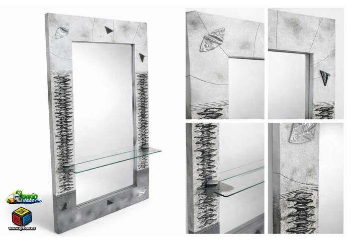 ESPEJO TOCADOR UNICO Y EXCLUSIVO ARTESANAL REF.55 - QrBox.es