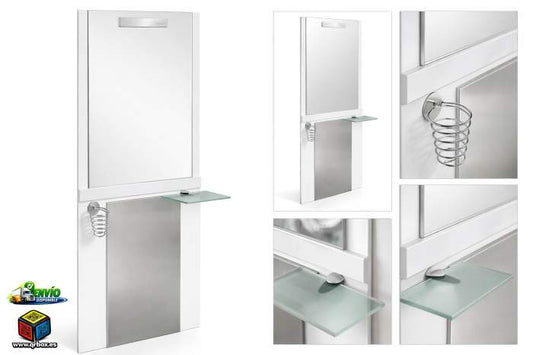 ESPEJO TOCADOR CON PORTASECADOR REF.65 B - QrBox.es