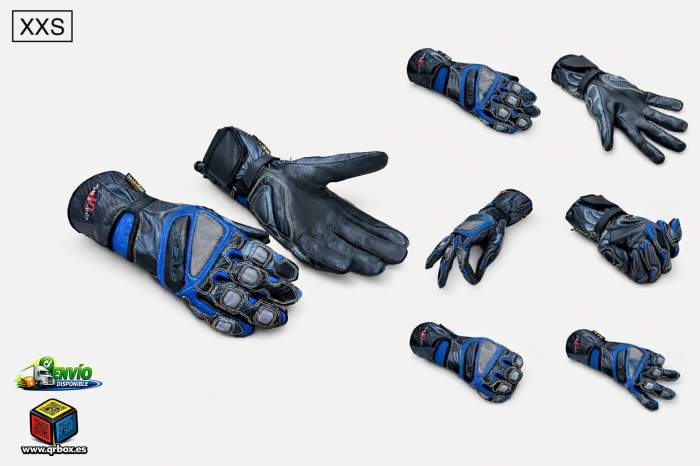 Guantes T-XXS De Moto Grex Gran Prix Azul