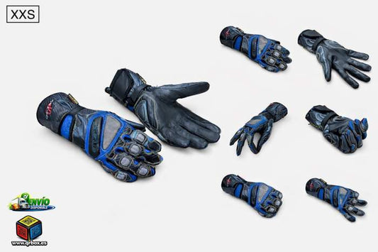 Guantes T-XXS De Moto Grex Gran Prix Azul